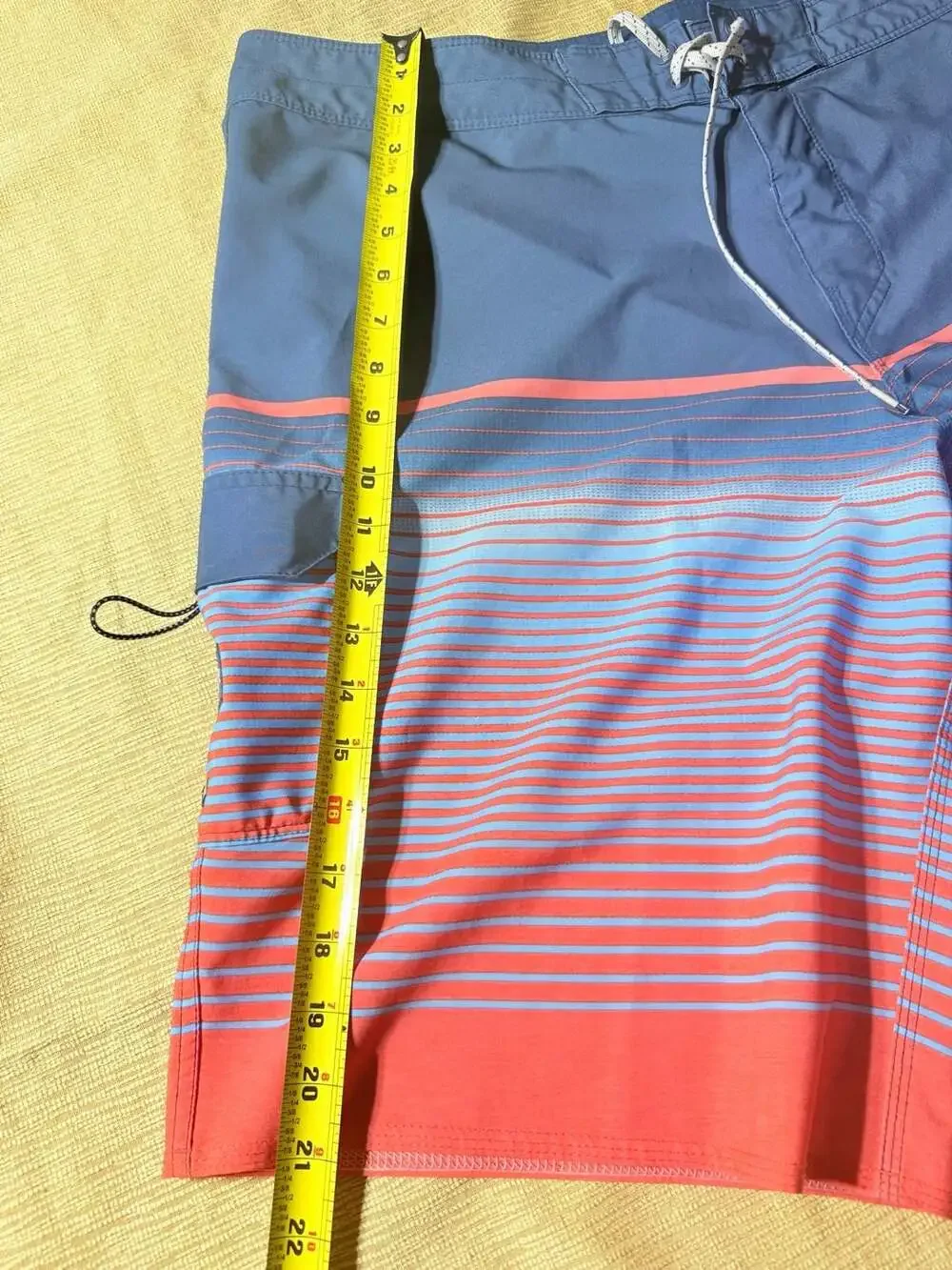 Billabong Recycled All Day Pro Board Shorts, Mens 40, Red & Blue Striped